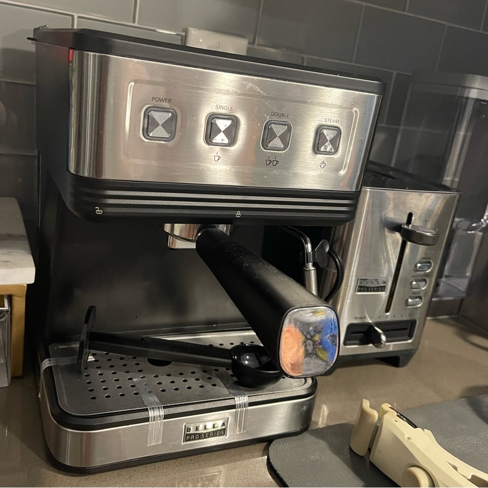 Bella Pro Series - Espresso Machine with 20 Bars of Pressure - Stainless Steel